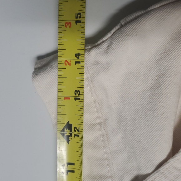 Levi's 954 Orange Tab Shorts Size 11 Juniors Ivory Cream Cuffed 3' Inseam - Picture 10 of 13